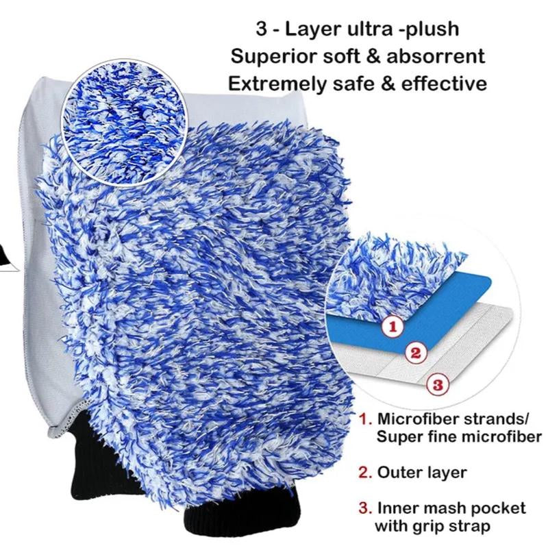 Car Wash Mitt Microfiber - for Safe and Easy Car Cleaning