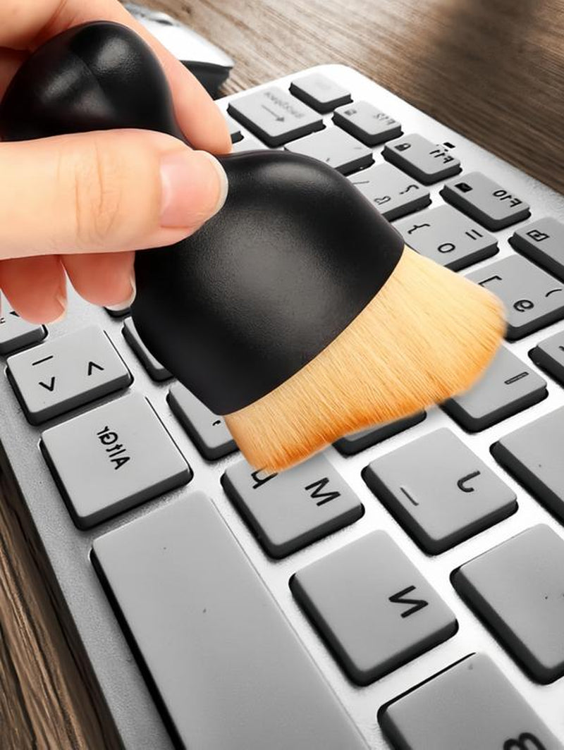 LMMAKE Car Interior Cleaning Brush Set 2Pcs Ultra Soft Bristles Scratch-Free Dashboard AC Vent Leather Cleaner with Ergonomic Handle & Protective Case for Auto Detailing Tools